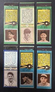 Diamond Matchbooks 1930's MLB Cubs Redsox Cardinals Tigers Baseball Green Blue - Picture 1 of 6