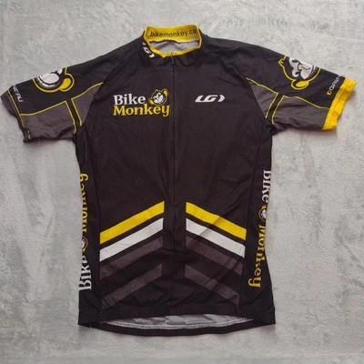 Jersey de ciclismo Louis Garneau 1/2 cremallera bicicleta mono pequeño negro bolsillos traseros Foto 1 de 4