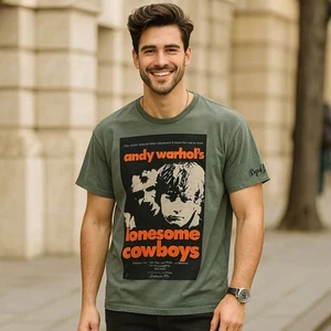 Pepe Jeans London Andy Warhol Vintage Graphic Shirt Lonesome Cowboys Movie RARE - Picture 1 of 12
