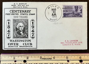 RARE DEAD CITY 1948 MILES, WASHINGTON COVER CENTENARY (NO LONGER POPULATED) - Picture 1 of 3