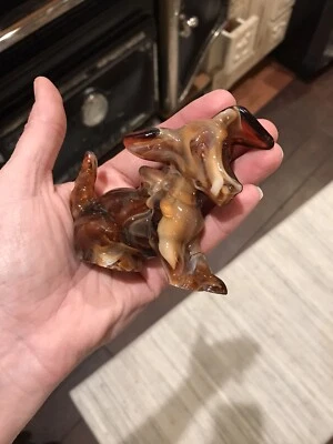 Vintage Imperial Glass Dog Terrier Dachshund ￼Caramel Slag Figurine Original Tag Foto 1 de 4