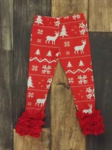 Reindeer and Christmas Tree Icing Leggings - Picture 1 of 1