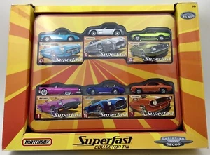 MATCHBOX SUPERFAST COLLECTOR TIN 2005 SET OF 6 MINT IN BOX - Picture 1 of 3