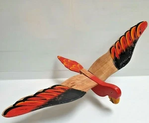 Parrot Mobile Hanging Flying Wood Handmade Painting Bird Decor Porch Wooden - Bild 1 von 11