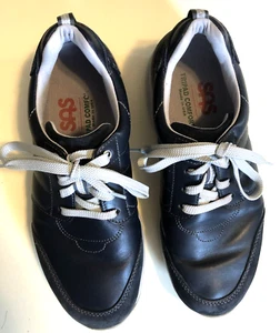 Sass Venture Sneakers Mens Sz US 8 Medium Blue Leather/Suede Shoe Tripad Comfort - Picture 1 of 6