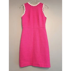 NWT J. Crew Pink Sheath Dress in Textured Tweed Sleeveless Dress Lined Size 4 - Picture 1 of 13