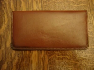 1980's Designer Leather Checkbook Cover - NOS - Picture 1 of 3