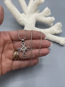 Impresionante collar de plata de ley 925 con colgante hermoso collar #156 - Imagen 1 de 18