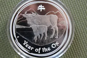 Australien Lunar II 2009 Ochse 1oz PP/Proof Silbermünze Box + Zertifikat +Karton - Bild 1 von 4