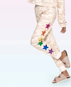 New Sugar & Jade Star Camo Cozy Jogger Pants - Soft Rose Size 8 - Picture 1 of 1