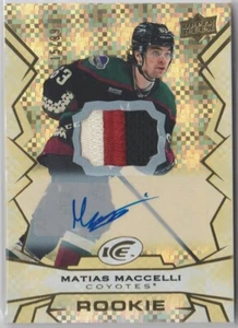 MATIAS MACCELLI RC 2022-23 Upper Deck Ice 15/99 Rookie Gold Auto 3 Color Patch - Picture 1 of 2