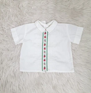 Vintage Saks Fifth Avenue Baby Boutique Girls Embroidered Top White No Size - Picture 1 of 6