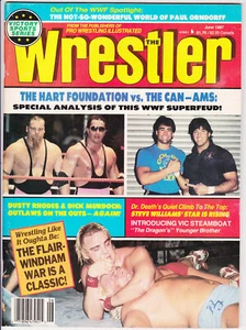 The Wrestler Magazine June 1987 Wrestling Bret Hart Foundation Flair Windham 80s - Picture 1 of 10