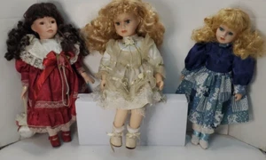 Vintage Porcelain Dolls Lot of 3 - Picture 1 of 7