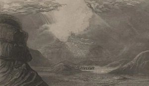 Horeb Sinai Wüste Karawane Gebirge Stahlstich Original - Imagen 1 de 3