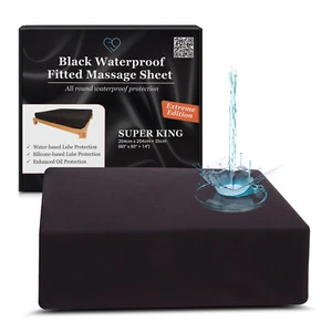 Eroticgel Super KING Extreme Waterproof Fitted Massage Sheet 80'' x 80'' + 14'' - Picture 1 of 10
