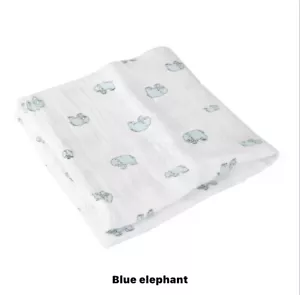 Muslin Cotton Gauze Baby Blanket, Swaddle Wrap, 45”x45” Toddler Stroller Throw - Picture 1 of 4