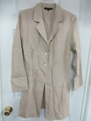 Chaqueta manga larga de lino Carre Noir beige 44 Foto 1 de 4