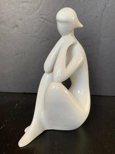 Estatuilla de mujer desnuda de porcelana blanca Royal Dux mediados de siglo moderna mcm modernista - Imagen 1 de 7