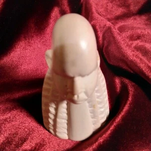 Große afrikanische Speckstein Schachfigur Ersatz Ersatz weiß Bauer abgeplatzt 8 cm R - Bild 1 von 9