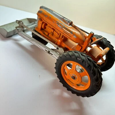 Tractor de juguete Hubley Kiddie de colección No. 500 con cargador años 50-60 Foto 1 de 4