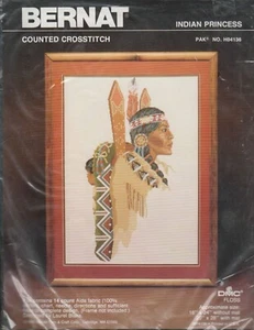 Bernat American Indian Princess Mother and Baby Counted Cross Stitch Kit H04136 - Picture 1 of 4