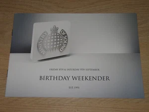 MINISTRY OF SOUND - BIRTHDAY WEEKENDER - 2001 RAVE CLUB FLYER (A5) - Imagen 1 de 2