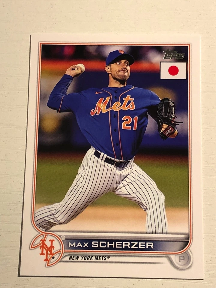 2022 Topps Japan Edition Max Scherzer New York Mets 182 - Image 1 of 1