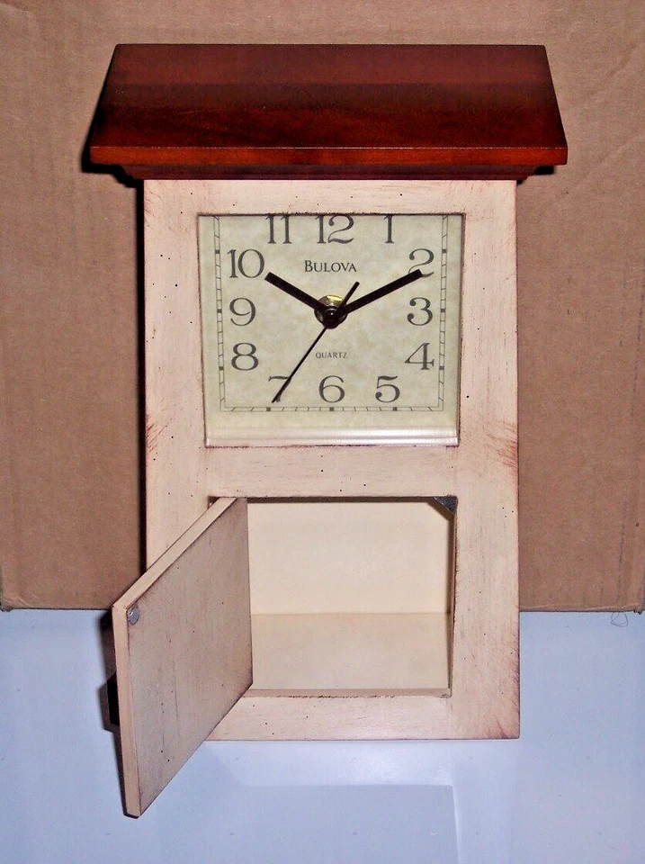 Bulova ELLSBROOK Country Collection Reloj Madera Maciza Chapa Estuche Acabado Antiguo Foto 1 de 4