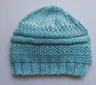 Hand knitted Baby Hat  Blue with Sprakle  Newborn