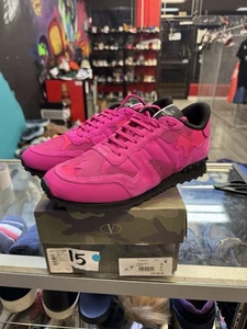 Valentino Pink Camouflage Rockrunner Size US 9, EU 42, Made in Italy Brand New - Picture 1 of 10