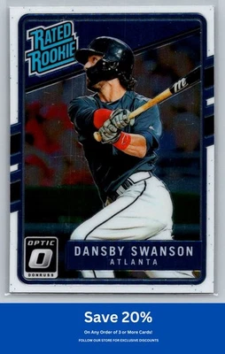 Dansby Swanson 新秀 2017 Donruss Optic #33 亚特兰大勇士队 J27 — 第 1/2 张图片