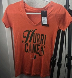 Addidas Small Women's t shirt Miami hurricanes - Picture 1 of 5
