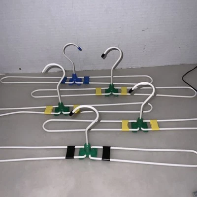 Vintage  English Travel Folding Hangers Sturdy Set Of 5 - Image 1 of 3