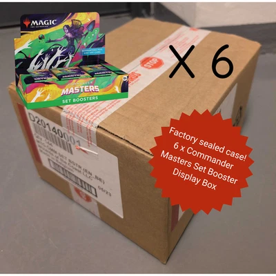 MTG Commander Masters Set Booster Box Case Factory Sealed (6x box) FAST SHIPPING - Image 1 of 2