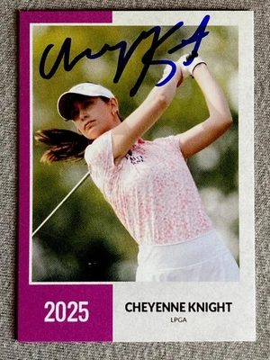CHEYENNE KNIGHT AUTOGRAPH LPGA GOLF CUSTOM TRADING CARD 2025 - Image 1 of 2