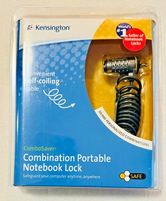 NEW Kensington Self Coiling Combination Portable Notebook Lock #K64515 - Image 1 of 4