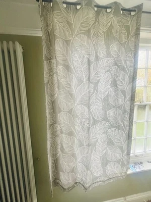 Eyelet Curtains 100% Cotton Matteo by Fusion Grey pair (2 curtains) 183 x 113cm - Image 1 of 4