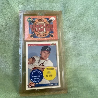 1992 Upper Deck - Ryan Klesko #24 Star Rookie Conjunto Completo de Equipe - Imagem 1 de 2