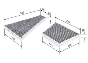Cabin Air Filter BOSCH VW PHAETON (3D1, 3D2, 3D3, 3D4, 3D6, 3D7, 3D8, 3D9) 3.... - Picture 1 of 5