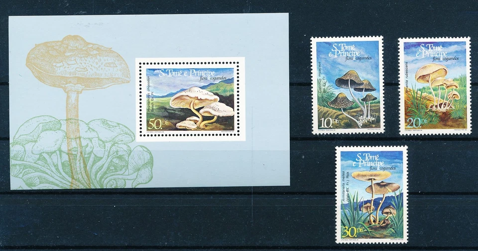 LS64346 Sao Tome e Principe 1984 plants flora nature mushrooms lot MNH - Image 1 of 1