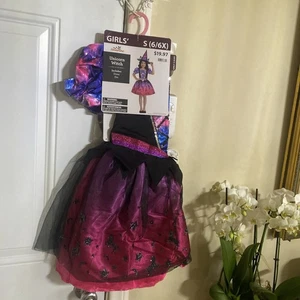 Costume vestito strega unicorno Way To Celebrate bambina taglia S (6-6X) & M Halloween nuovo - Foto 1 di 6