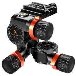 K&F Concept 3-Way Geared Head Astrophotography Tripod Head Aluminium 1/4" 360... - Picture 1 of 6