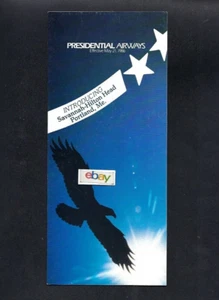 PRESIDENTIAL AIRWAYS SYSTEM TIMETABLE5/21/1986 737 & BAE 146 JETS SAVANNAH GA - Picture 1 of 1