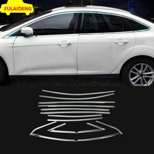 For Ford Focus Sedan 2012-2018 Chrome Silver Window Strips Sill Molding Covers - Imagen 1 de 7
