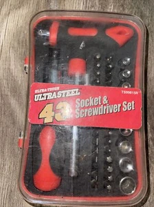 Ultra Steel 1/4in & 3/8in Drive Socket Set 43 Piece TS99815R Case Included - Picture 1 of 3