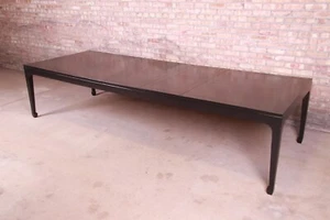 Michael Taylor for Baker Furniture Black Lacquered Chinoiserie Dining Table - Picture 1 of 12