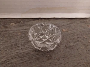 Czechoslavakian Glass Open Salt Cellar 1 1/2" Dip Bowl - Picture 1 of 4