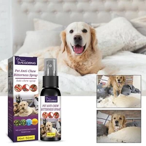 Anti Chew Spray Stop Dog Biting Chewing Gnawing Bitter 50ml For Pet J B1X0 D4P6 - Picture 1 of 12