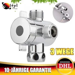 3 Wege Brause Dusche Kopf Umsteller Umstellventil Umschaltventil T-adapter DHL - Bild 1 von 10